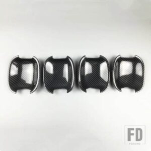 アウディ ABS カーボンカラードアハンドルドア手首カバートリムデカール A3 8V 2014-2018 自動車外装アクセサリー - Door Bowl