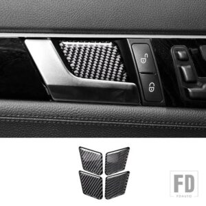 メルセデスベンツ カーボンインナードアハンドルボウル装飾カバートリム 4個 GLK X204 2008-2015 インテリアアクセサリー - 4 Pieces