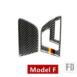メルセデスベンツ カーボンドアボタンシート調整パネルカバートリム 2個 GLA X156 CLA C117 AB クラス 2011-2018 - Model F