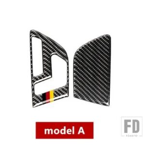 メルセデスベンツ カーボンドアボタンシート調整パネルカバートリム 2個 GLA X156 CLA C117 AB クラス 2011-2018 - Model A