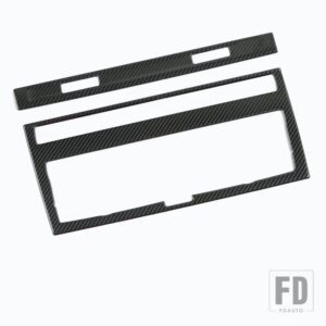 アウディ センターコンソールエアコン調整フレーム装飾カバートリム 2個 A6 C5 C6 2005-2011 ステンレス - 2 pieces2