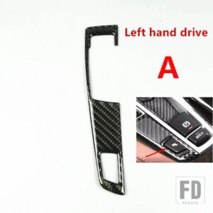 BMW ブラックカーボンギアシフトボタンパネル装飾カバートリム 5シリーズ 5GT F10 F07 X3 F25 X4 F26 RHD LHD - A LHD