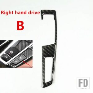 BMW ブラックカーボンギアシフトボタンパネル装飾カバートリム 5シリーズ 5GT F10 F07 X3 F25 X4 F26 RHD LHD - B RHD