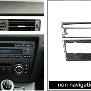 BMW センターコンソール空調 CD パネル装飾デカール 2個 3シリーズ E90 E92 320I 2005-12 カーボン - 2 pieces4