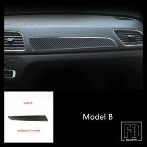 アウディ カーボンドアトリムストリップ副パイロットダッシュボード DECORTAION カバー Q3 2013-2017 オートインテリアアクセサリー - Model B