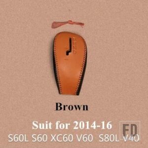 ボルボ 本革コンソールギアシフトスリーブハンドブレーキスリーブ XC60 S60 V60 V40 自動 - 1 pieces2