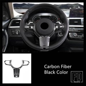 BMW ABS ステアリングホイールボタンフレーム装飾カバートリム 1/2/3/4シリーズ X2 F20 F21 F32 F33 F06 F12 M-スポーツ - 2 pieces