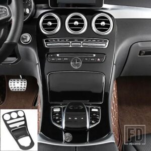 メルセデスベンツ センターコンソールパネル装飾カバー黒トリム Cクラス W205 GLC X253 2015-2018 インテリア - Model A