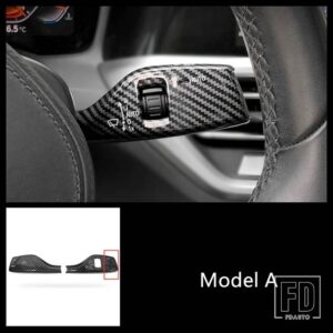 BMW スタイリングステアリングホイールウィンカーワイパースイッチレバー装飾カバートリム X1 X2 X3 X4 X5 X6 X7 1/2/3/5/7シリーズ - Carbon Color 2pcs