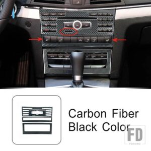 メルセデスベンツ センターコンソール空調 CD フレーム装飾カバートリム Eクラスクーペ W207 C207 2009-2013 - Carbon Fiber Color