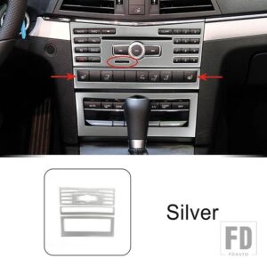 メルセデスベンツ センターコンソール空調 CD フレーム装飾カバートリム Eクラスクーペ W207 C207 2009-2013 - Silver