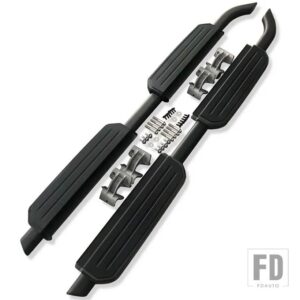 ランドローバー ランニングボード サイドステップ ナーフバー ディフェンダー 110 2020-2024に適合 - 1set black