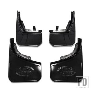 ランドローバー マッドガードフロントリア黒プラスチックマッドフラップマッドガード車フェンダー 2020 ディフェンス 110 - Glossy Black