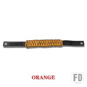 フォード 車内ルーフロールケージグラブハンドルグリップバー F150 ブロンコ 2021 2022 アクセサリー PVC ロープオックス布赤黒 - Orange