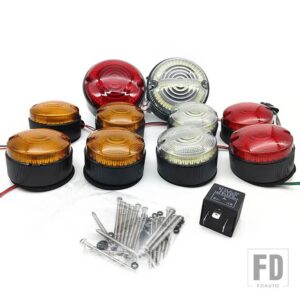 ランドローバー 10個スモークリアフォグランプライトフル LED ランプアップグレードキットディフェンダー 1990-2016 - new colorful