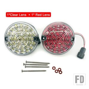 ランドローバー 8ピース/キットスモークレンズフル LED ランプアップグレードキットディフェンダー 1990-2016 フロントリアリバースフォグサイ - 2pcs colorful