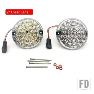 ランドローバー 8ピース/キットスモークレンズフル LED ランプアップグレードキットディフェンダー 1990-2016 フロントリアリバースフォグサイ - 2pcs clear