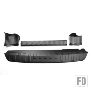 ランドローバー トランクドアシルプレート拡張リアバンパーカバーガードプロテクター 2020 ディフェンダー用 - 1 whole set black