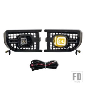 ランドローバー ディフェンダー 2020 2021 2022 LED フォグランプキットデイタイムランニングライトフォグランプカバーとハーネス - yellow light