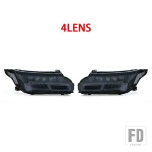 ランドローバー プラグアンドプレイアップグレード 4 レンズ LED ヘッドライトヘッドランプレンジローバースポーツ 2014-2017 ヘッドライトヘッ - 4lens