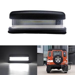 ランドローバー 10 ピース/キットディフェンスライトセット 90/110 83-90 LED アップグレードキットランプ交換フロントリアインジケーターテー - 1pcs License lamp