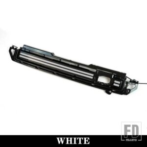ランドローバー ディフェンダー 90 110 2020 + 換気グリルフロントバンパーグリルメッシュ LED ダイナミックライト付き - WHITE