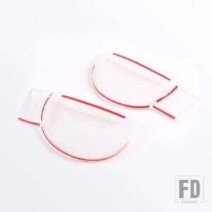 ランドローバー ディフェンダー 90 110 2020-2022 フロントレンズキャップヘッドライトカバーオートライトランプシェードシェル外装カーアクセ - 1set clear
