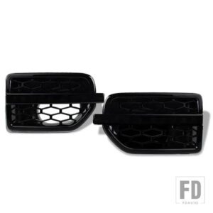 ランドローバー 2個 グロスブラック ABS 吸気フェンダーベントサイドグリルディスカバリー 4 LR4 2010-16 - 1pair black