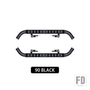 ランドローバー ランニングボードサイドステップナーフバーサイドパデルディフェンス90サイドステップ - 1set black
