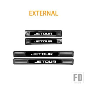ステンレスドアドアシルスカッフプレートペダルプロテクターアンチスクラッチカバー JETOUR トラベラー T2 2023 2024 車トリムアクセサリー - outdoor