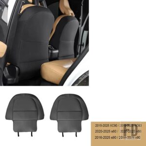 ボルボ XC90 S90 V90 S60 V60 XC60 中央制御ギアシフトパネルアームレストボックスパッド抗キックパッドカーアクセサリー装飾 - Black