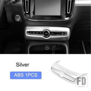 ボルボ XC40 2019-2024 インテリアアクセサリー中央コンソール装飾フレームカバートリム ABS ステッカー