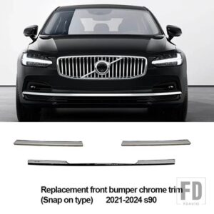ボルボ XC60 2022-2024 フロントバンパークローム装飾アクセサリー S90 2021-2024 フロントコーナーガード交換 - 2021-2024 S90