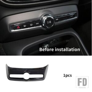 ボルボ XC40 C40 中央制御ギアメーターエアアウトレットスパンコール黒装飾ステッカーカーアクセサリーインテリア - blank 1pcs3