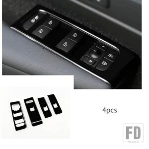 ボルボ XC40 C40 中央制御ギアメーターエアアウトレットスパンコール黒装飾ステッカーカーアクセサリーインテリア - blank 4pcs