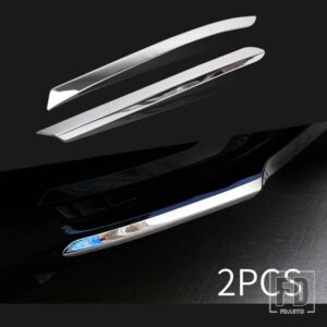 ボルボ クローム装飾 S90 V90 V90CC 2016-20 フロントコーナーブライトストリップフロントバンパーストリップカーアクセサリー - Silver mirror B