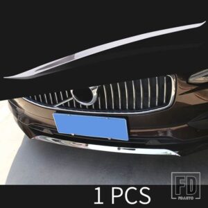 ボルボ クローム装飾 S90 V90 V90CC 2016-20 フロントコーナーブライトストリップフロントバンパーストリップカーアクセサリー - Silver mirror A