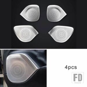 ボルボ 音響スピーカー装飾ステンレスステッカードアドアホーン XC90 2015-19 2024 - xc90 2015-2024 4pcs