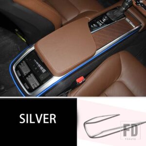 ボルボ 自動車アクセサリーステンレスインナーアームレストボックストリム XC60 S60 V60 V60CCCENTER 制御手すりボックストリム - Silver V90CC