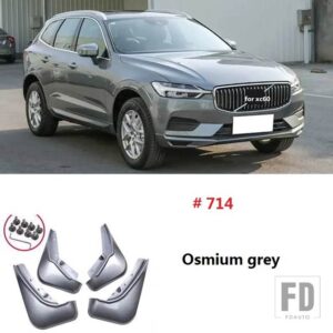 ボルボ フロントリア車マッドフラップブルー XC60 2018-22 23 フェンダーマッドフラップスプラッシュガードマッドマッドガードアクセサリー - xc60osmium grey