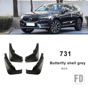 ボルボ フロントリア車マッドフラップブルー XC60 2018-22 23 フェンダーマッドフラップスプラッシュガードマッドマッドガードアクセサリー - 731Butterfly shell
