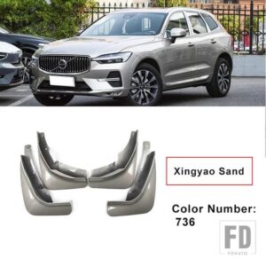 ボルボ フロントリア車マッドフラップブルー XC60 2018-22 23 フェンダーマッドフラップスプラッシュガードマッドマッドガードアクセサリー - 736Xingyao Sand