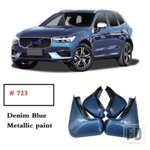 ボルボ フロントリア車マッドフラップブルー XC60 2018-22 23 フェンダーマッドフラップスプラッシュガードマッドマッドガードアクセサリー - xc60 Denim blue
