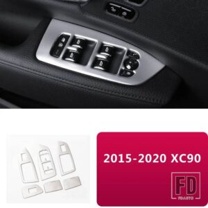 ボルボ XC90 V90CC V90 XC60 S60 V60CC リフターパネル装飾ステッカーカーアクセサリー左ハンドル用 - 2015-2020 xc90 6pcs6