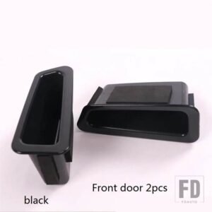 ボルボ S60 V60 XC60 収納ボックスドアハンドルアームレストボックスベージュ/ブラックフロントドア + バックドア仕上げボックス - Front door 2pcs