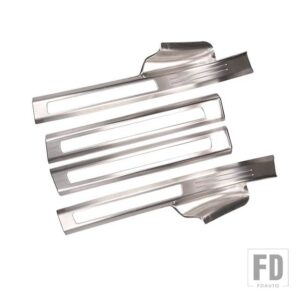 ボルボ S90 2016-24 2025 しきい値バーウェルカムペダルトリムストリップカーアクセサリーに - Silver