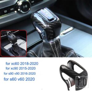 ボルボ S60 XC60 V60 V40 S80 S90 XC90 V90 カーボンパターンギアスティックギアセットギアハンドルカーアクセサリー - GRAY