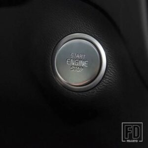 ボルボ XC40 ワンキースタート点火キースイッチ装飾ステッカーカーアクセサリー 2018-22 - Silver