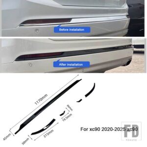 ボルボ XC90 ボディトリム/フロントフォグライト黒騎士キット黒装飾ステッカーカーアクセサリー