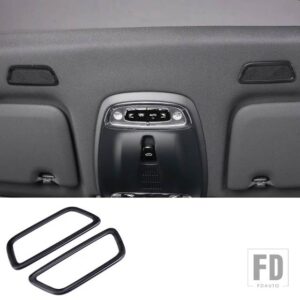 ボルボ カーアクセサリー XC60 内装ブラックチタンつや消し装飾フレーム 2018-2024 モデル - 2pcs